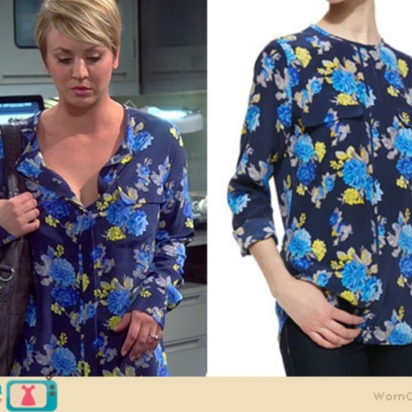 📺 Equipment Lynn floral blue top blouse - Picture 9 of 11